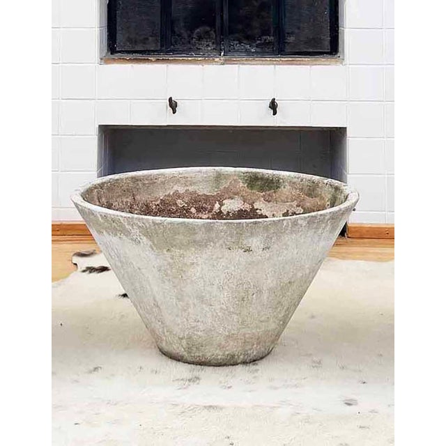 1970s 1970s Tapered Concrete W. Guhl Eternit Planter A+ Patina, 3 Pieces, Attributed For Sale - Image 5 of 17