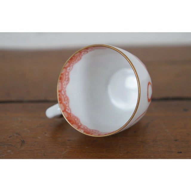 Antique Beyer & Bock Oriental Orange Korean Dragon Demitasse & Saucer Stand For Sale - Image 9 of 12