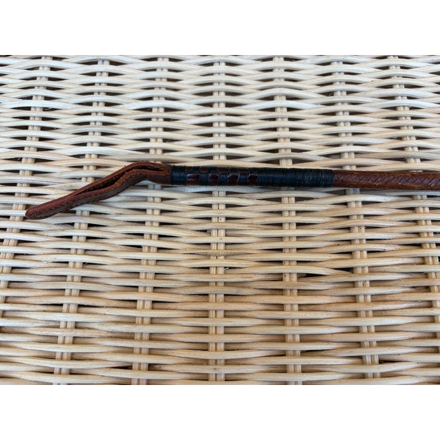 Animal Skin Early 20th Century Hand-Wrapped Leather Riding Crop For Sale - Image 7 of 9