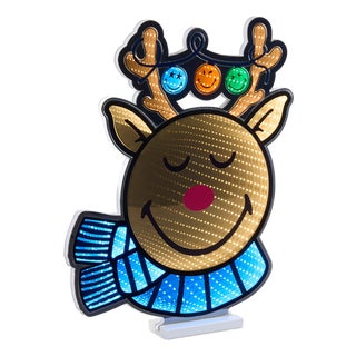 Smiley World Holiday Reindeer Ekkolight 21"H For Sale