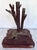 Wood 20th C. Mid Century Modern Brutalist Brutal Steel Tree Sculpture Lamp Body For Sale - Image 7 of 11