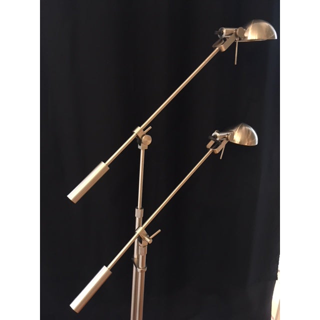 Double Swing Arm Tandem Adjustable Halogen Floor Lamp Chairish