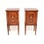 An exceptional pair of antique Edwardian inlaid bedside cabinets. They were made in England, they date from the 1900-1910...