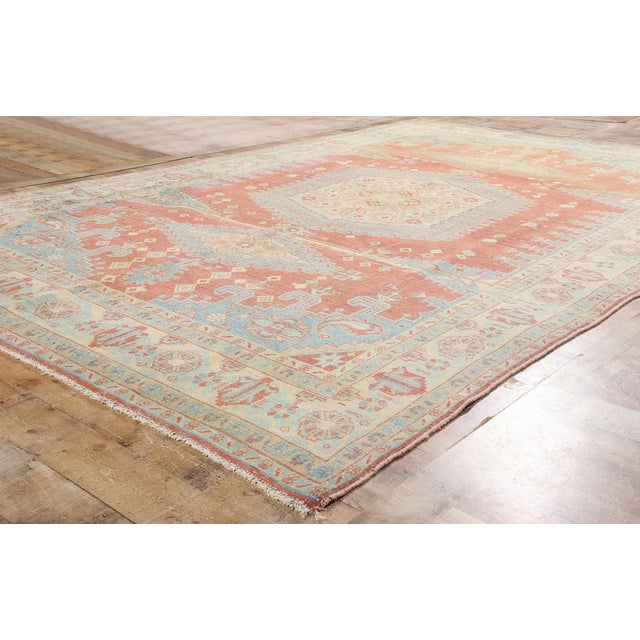 Textile Vintage Persian Viss Rug - 07'06 X 11'08 For Sale - Image 7 of 9