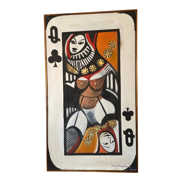 Queen of Clovers Modern Figurative Painting by John McMahon For Sale