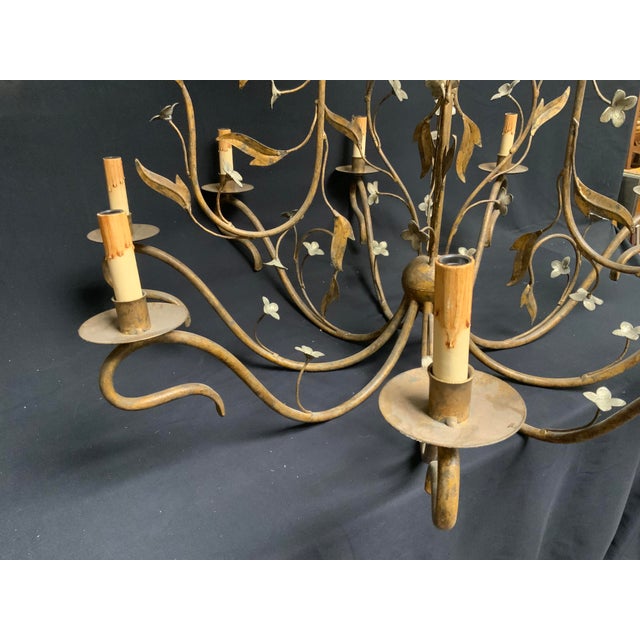 Metal Circa 2003 Ethan Allen Chandelier For Sale - Image 7 of 15
