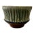 1990s Brad Tucker Cedar Creek Pottery Green Ribbed Bowl-Handmade Nc Studio Art-Glaze For Sale