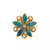 This is a lovely ring by Kabana, crafted from 14k yellow gold featuring a 5 petals star like flower with small gold scroll...