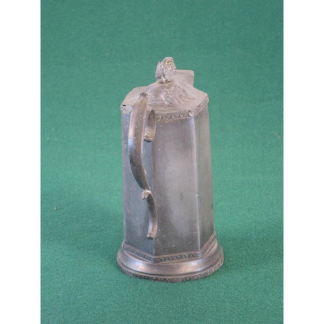 19th Century Syrup Jug W/ Lid or Creamer, American Pewter - Unmarked For Sale - Image 11 of 12