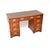 Antique Yew Wood Military Campaign Style Pedestal Desk, 1950 For Sale - Image 9 of 9