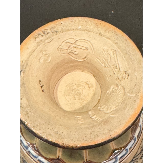 Antique Royal Doulton Lambeth Stoneware Hanna Barlow Incised Donkey Vase For Sale - Image 17 of 17