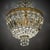 Bronze 1920s French Louis XVI Crystal and Gilt Bronze Basket Chandelier For Sale - Image 8 of 9
