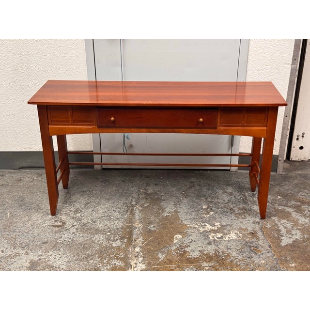 Wood Circa 1999 Impressions by Thomasville Bridges Collection Console Table For Sale - Image 7 of 12