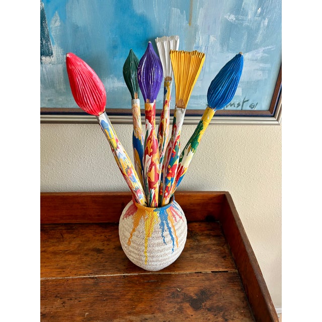 Vintage Italian Pop Art "Bouquet of Paintbrushes" Sculpture – Attributed to Livio De Marchi For Sale - Image 11 of 14