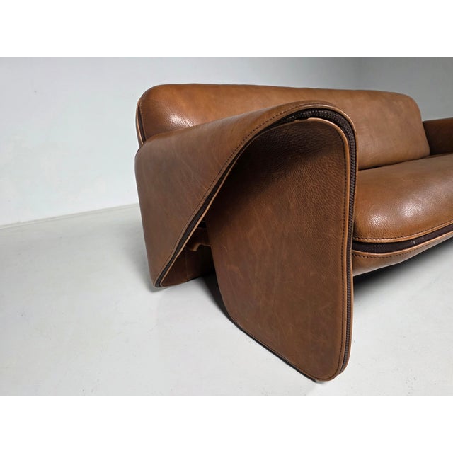 DS-125 Sofa in Cognac Leather by Gerd Lange for de Sede, Switzerland, 1980s For Sale - Image 9 of 13