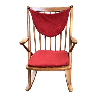 1960s Midcentury Modern Rocking Chair Designed by Frank Reenskaug for Bramin For Sale