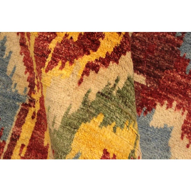 1990s Modern Red/Ivory Wool Rug - 5'1 X 8'1 For Sale - Image 4 of 8