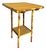 Early 20th Century Aesthetic Movement Tiger Tortoise Bamboo Pedestal 2-Tier Side Drink Table For Sale