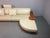 1980s Mid-Century Italian Cream Leather Landscape Sofa with Chaise Longue and Integrated Table from Frighetto, Italy, 1980s, Set of 2 For Sale - Image 5 of 18