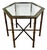 Vintage Mastercraft Brass Hexagonal Faux Bamboo Side Table For Sale
