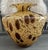 Stunning Mid-Century Modern Italian art glass vase by Azzurra Maestri Vetrai of Empoli, featuring a distinctive tortoise...
