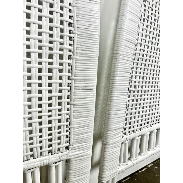 Vintage Arched Woven Rattan Twin Headboards- A Pair For Sale - Image 10 of 10