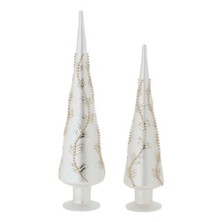 Jeweled Glass Finial Tree (Set of 2) For Sale