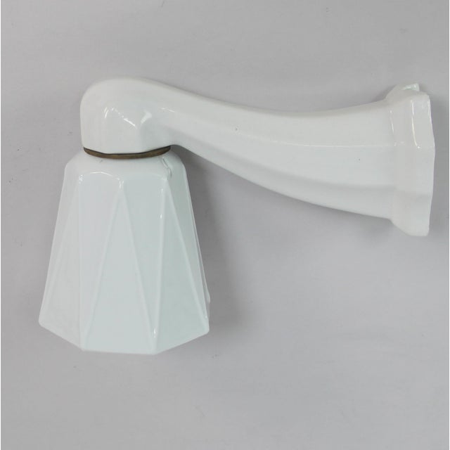 Ceramic Bathroom Wall Light, 1940s For Sale - Image 7 of 7