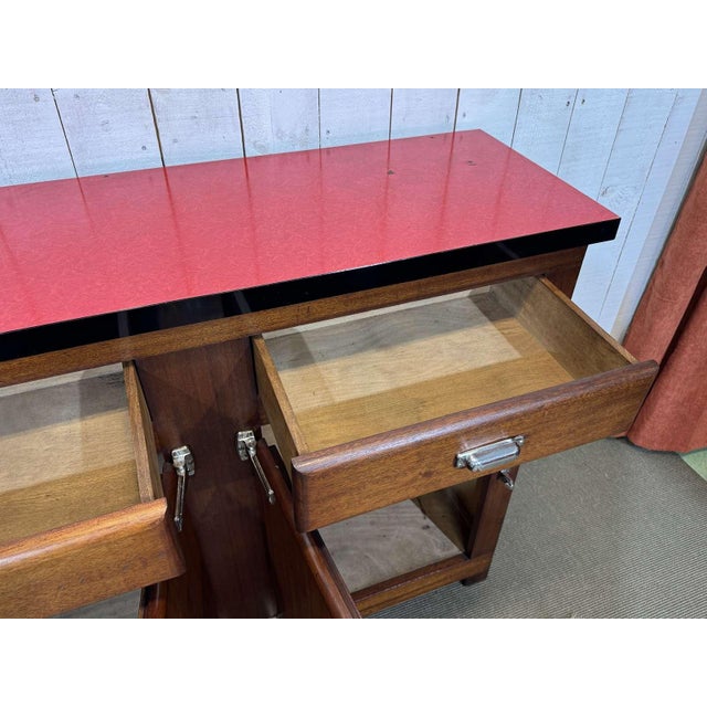 Mahogany Bistro Cabinet with Formica Top, 1950s For Sale - Image 13 of 18
