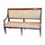 A well-proportioned Empire settee with a crest rail inlaid with a diamond and stringing pattern in contrasting wood. The...