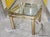 1980s Vintage Brass Hollywood Regency Style Modern Contemporary Glass Top End Table 1 of 2 For Sale - Image 5 of 15