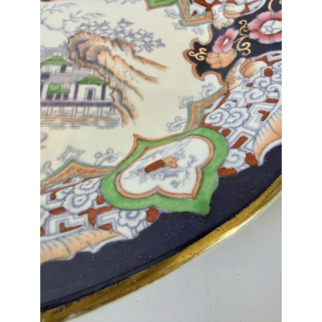 Ashworth Brothers Polychrome platter.