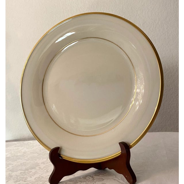 Vintage Lenox Eternal Dinner Plate. An Exquisite Classic Beautiful Cream body with wide Gold trim and gold verge. It...