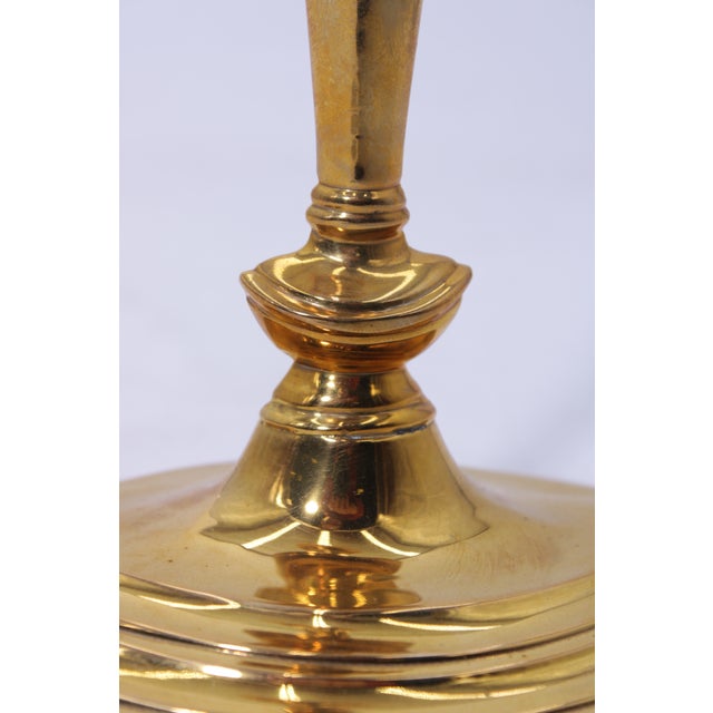 Brass Mottahedeh Historic Natchez Brass Candlestick For Sale - Image 8 of 12