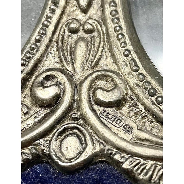 Antique Ts LTD Silver Double Oval Easle Photo Frame Front Stamps Lion Passant For Sale - Image 10 of 11