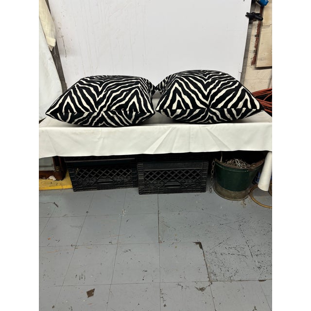 Abstract Expressionism Zebra Print Custom Pillows For Sale - Image 3 of 4