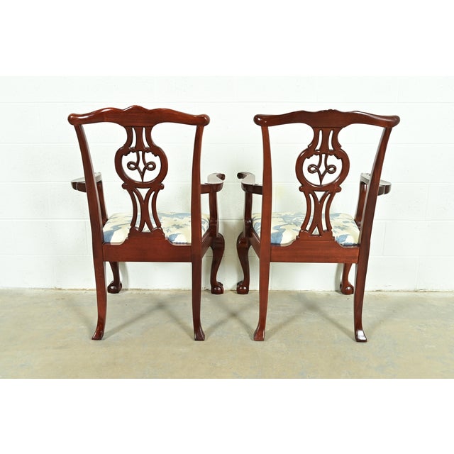 Baker Furniture Historic Charleston Carved Mahogany Dining Chairs, Set of Six For Sale - Image 11 of 15