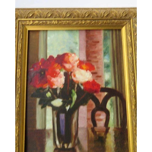 Late 20th Century Floral Still Life Oil Painting, Framed For Sale - Image 4 of 10