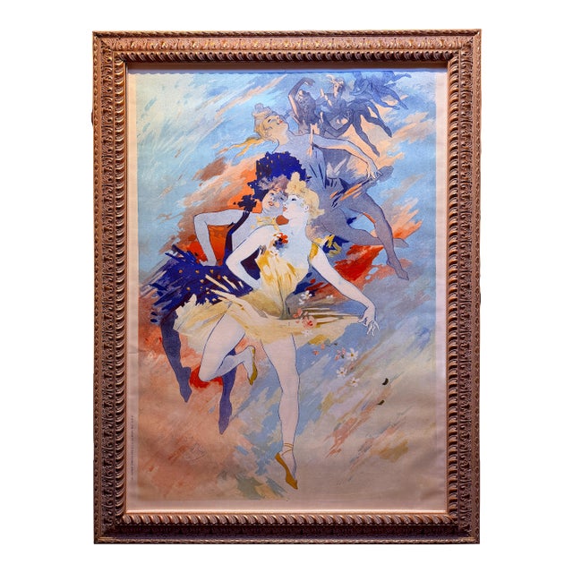 Original Jules Chéret Lithographs – “Les Arts” (1891) – Framed Pair For Sale