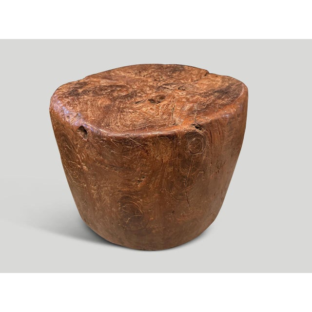 2010s Andrianna Shamaris Century Old Teak Wood Side Table For Sale - Image 5 of 5