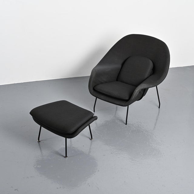 The womb chair is the first fruit of the collaboration between eero saarinen, charles eames, and florence knoll. they...
