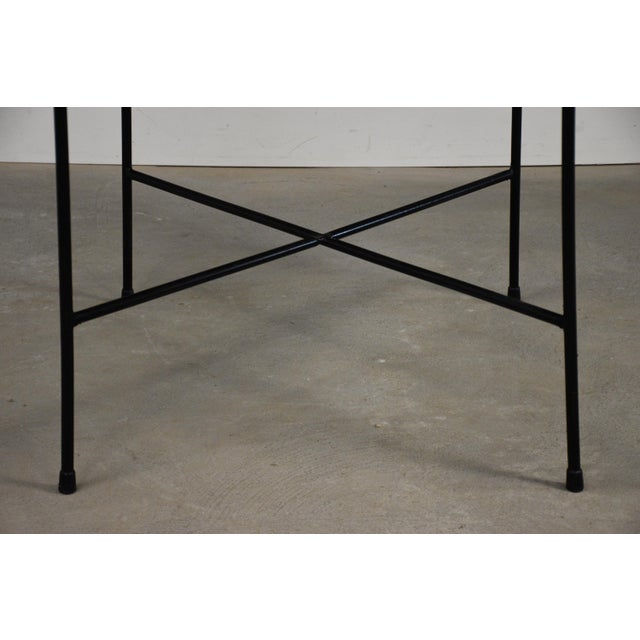 Mid-Century Modern 1970s Arthur Umanoff 42” Round Iron Dining Table For Sale - Image 3 of 6