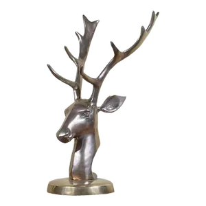 Vintage 1980s Brass Deer Head