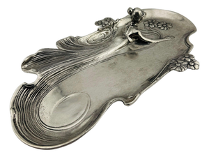Art Nouveau Pewter Jewelry Tray by Achille Gamba, 20th Century
