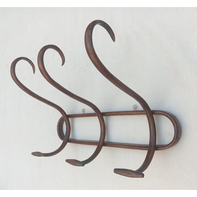 Vintage Bentwood Wall Coat Rack, 1950s For Sale - Image 4 of 7