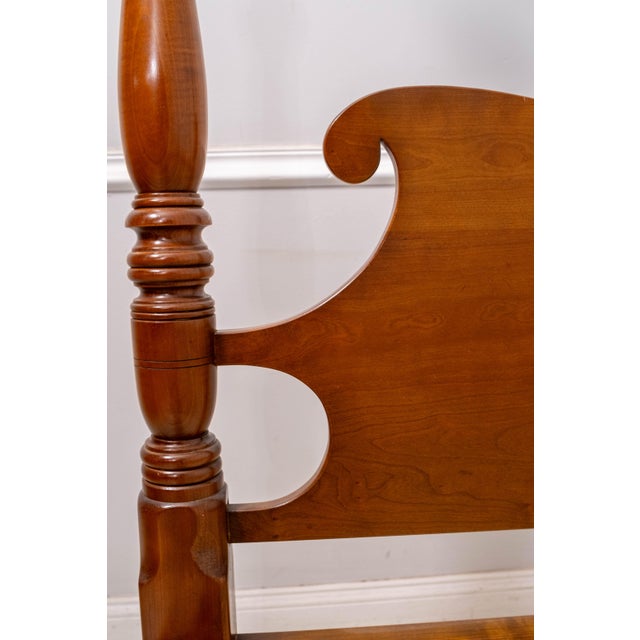 L&jg Stickley Cherry California King Chippendale Style Poster Bed For Sale - Image 9 of 16