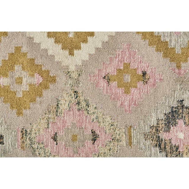 Savona Iii Pastel Navajo Style Bohemian Rug, Ivory Sand/Rose Pink, 10ft