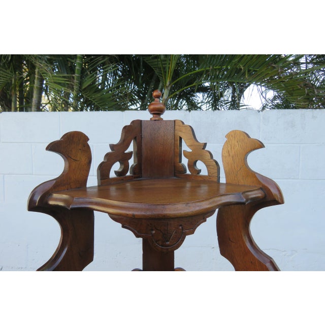 Victorian Eastlake Carved Tall Corner Display Shelves Etagere 5802 For Sale - Image 9 of 12