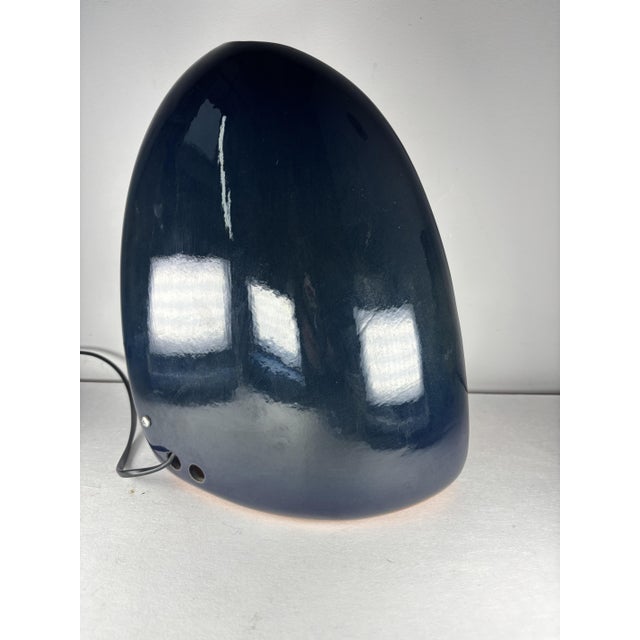 Sculptural Lamp in Ceramic and Agate Slice, 1970s For Sale - Image 3 of 12