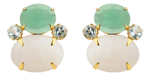 Agnes Studs, White, Clip On